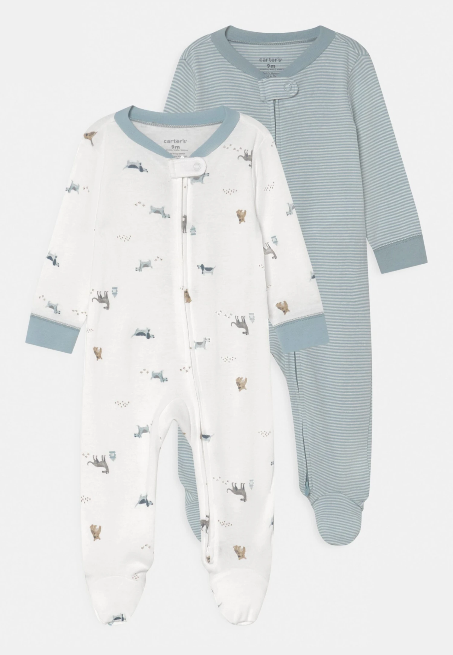 Carter's™ 2 Pack - Sleep Suit - Light Blue/White 3 Carter's™ 2 Pack - Sleep Suit - Light Blue/White
