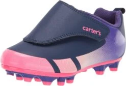Carter's™ Carter's Girl's Fica Hook And Loop Sports Cleat Sneaker, Purple, 10 Toddler