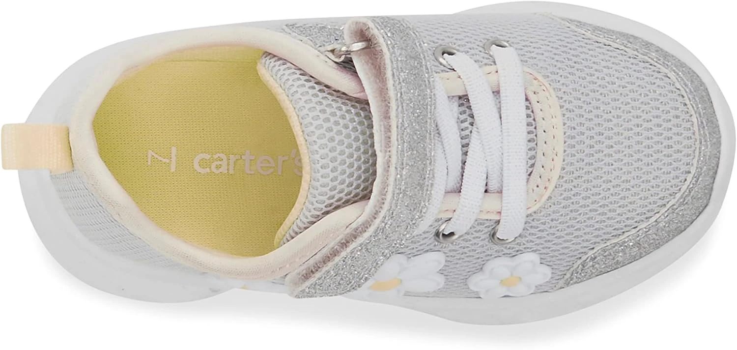 Carter's™ Carter's Girls Ohio Light Up Sneaker, Silver, 5 Toddler 7 Carter's™ Carter's Girls Ohio Light Up Sneaker, Silver, 5 Toddler - Image 5