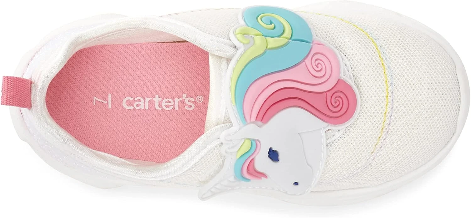 Carter's™ Carter's Girls Hug Sneaker, White, 6 Toddler 7 Carter's™ Carter's Girls Hug Sneaker, White, 6 Toddler - Image 5