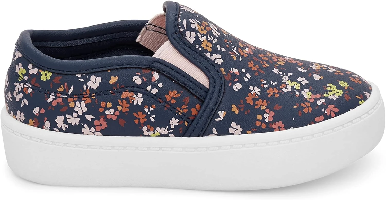 Carter's™ Carter's Girls Nettie Slip-On Sneaker, Navy, 11 Little Kid 4 Carter's™ Carter's Girls Nettie Slip-On Sneaker, Navy, 11 Little Kid - Image 2