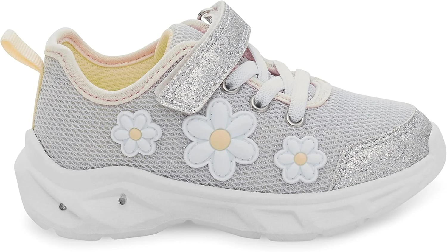 Carter's™ Carter's Girls Ohio Light Up Sneaker, Silver, 5 Toddler 5 Carter's™ Carter's Girls Ohio Light Up Sneaker, Silver, 5 Toddler - Image 3