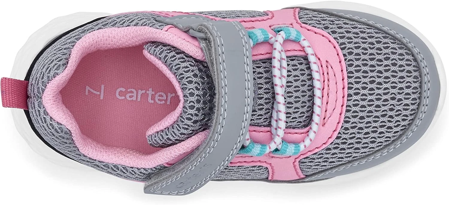 Carter's™ Carter's Girls Sawyer Athletic Sneaker, Grey, 4 Toddler 6 Carter's™ Carter's Girls Sawyer Athletic Sneaker, Grey, 4 Toddler - Image 4