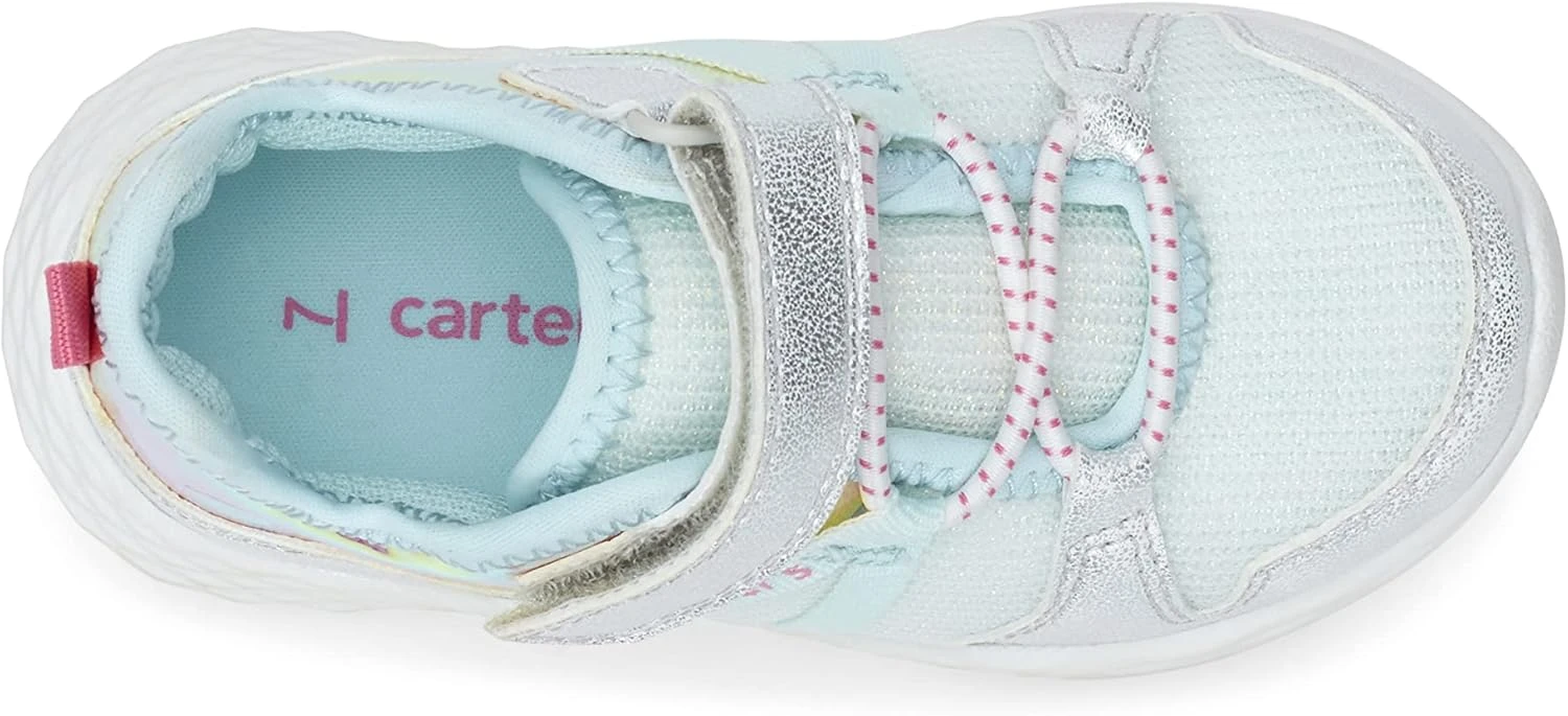 Carter's™ Carter's Girls Stevie Athletic Sneaker, Grey, 12 Little Kid 7 Carter's™ Carter's Girls Stevie Athletic Sneaker, Grey, 12 Little Kid - Image 5