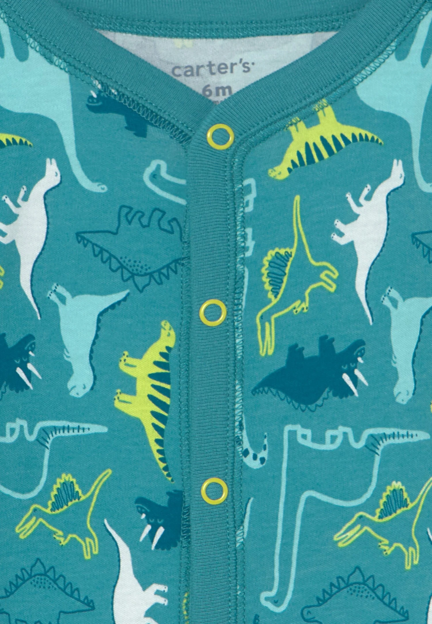 Carter's™ Dinos - Sleep Suit - Mottled Teal 5 Carter's™ Dinos - Sleep Suit - Mottled Teal - Image 3