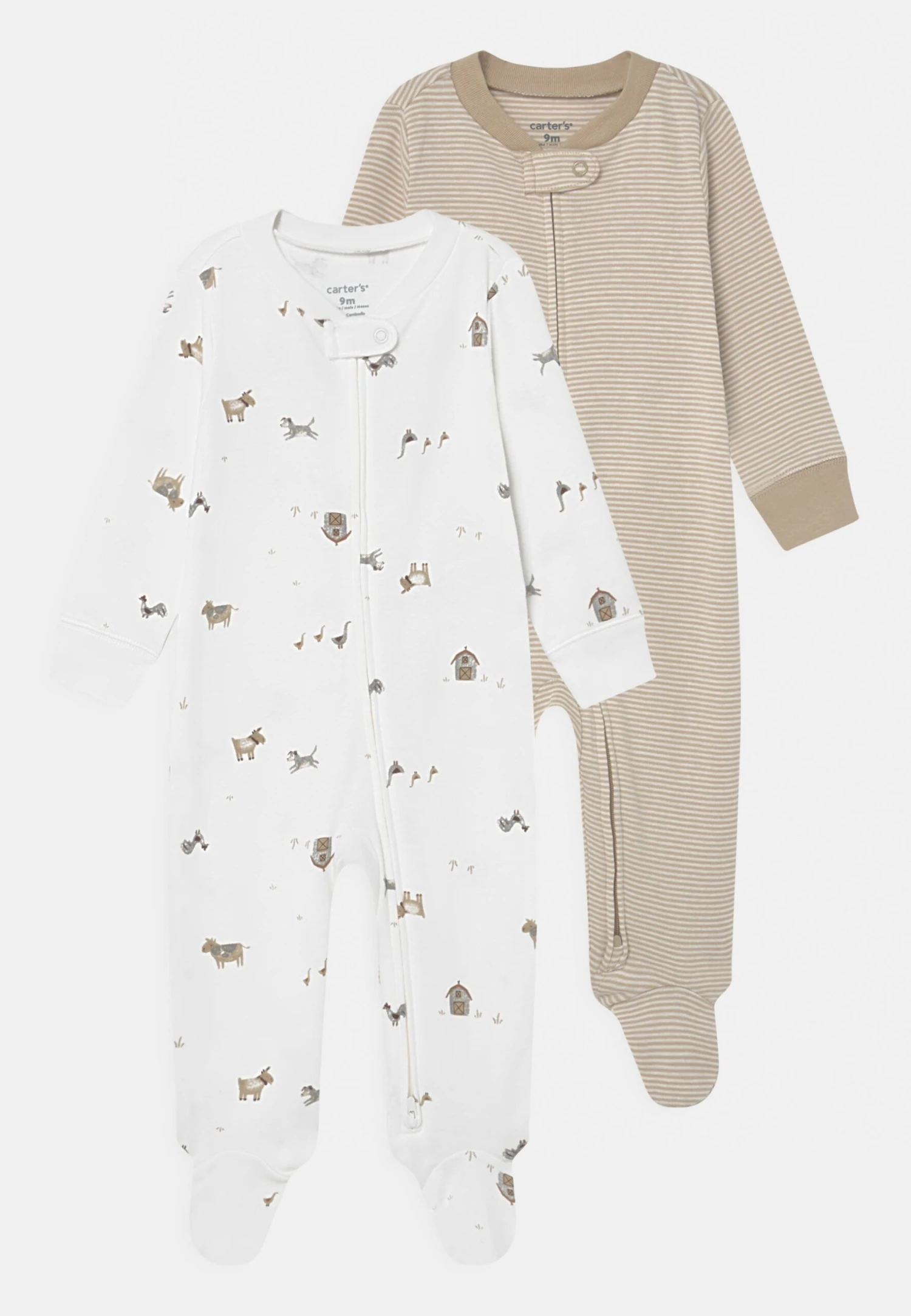 Carter's™ 2 Pack - Sleep Suit - Beige 3 Carter's™ 2 Pack - Sleep Suit - Beige