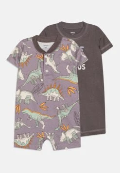 Carter's™ Purple Dino Print 2 Pack - Sleep Suit - Gray