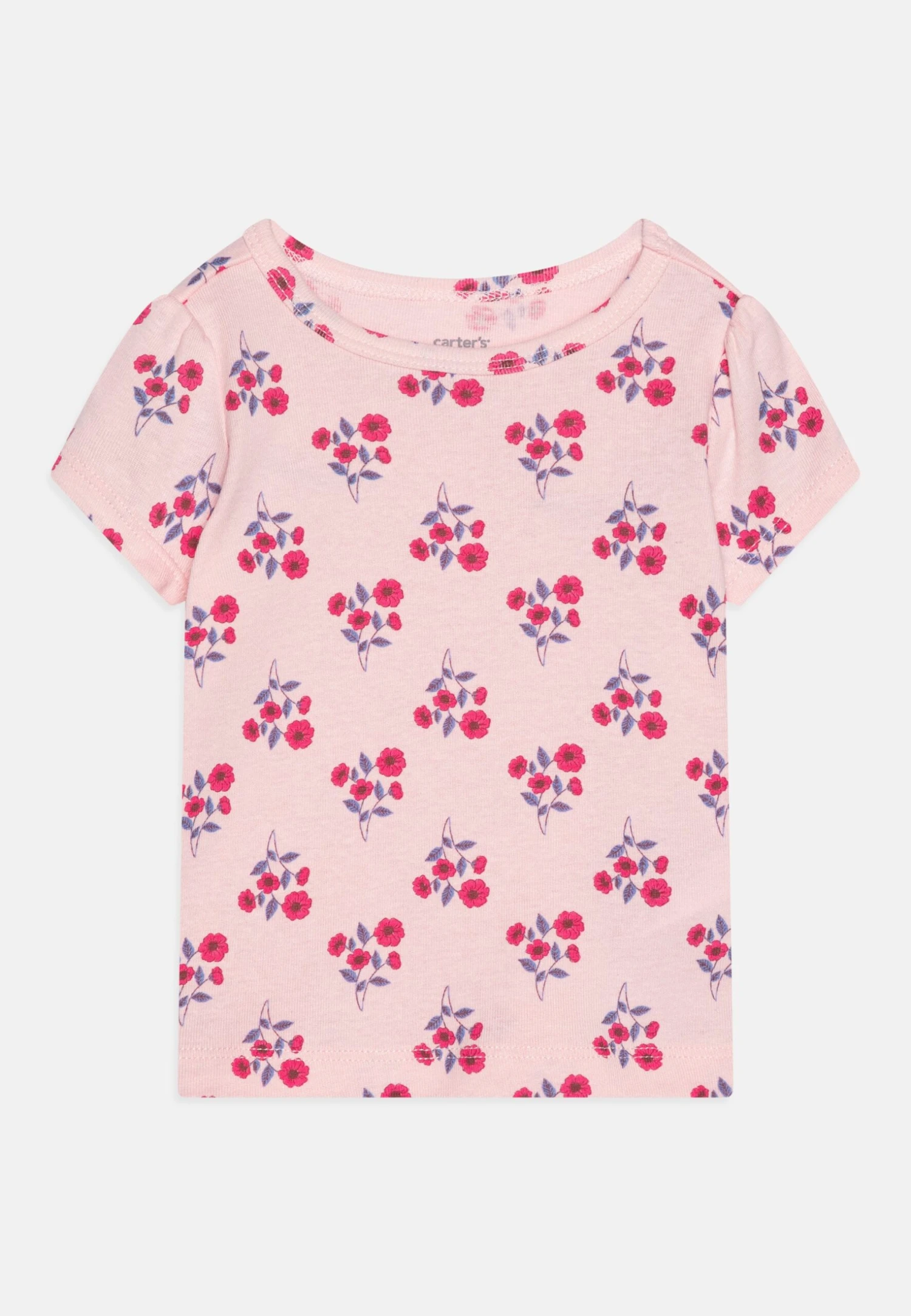 Carter's™ Shortall Solid Set - Print T-Shirt - Pink 5 Carter's™ Shortall Solid Set - Print T-Shirt - Pink - Image 3
