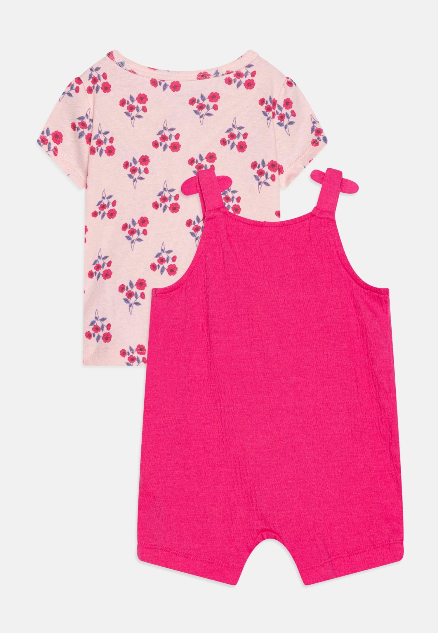 Carter's™ Shortall Solid Set - Print T-Shirt - Pink 4 Carter's™ Shortall Solid Set - Print T-Shirt - Pink - Image 2