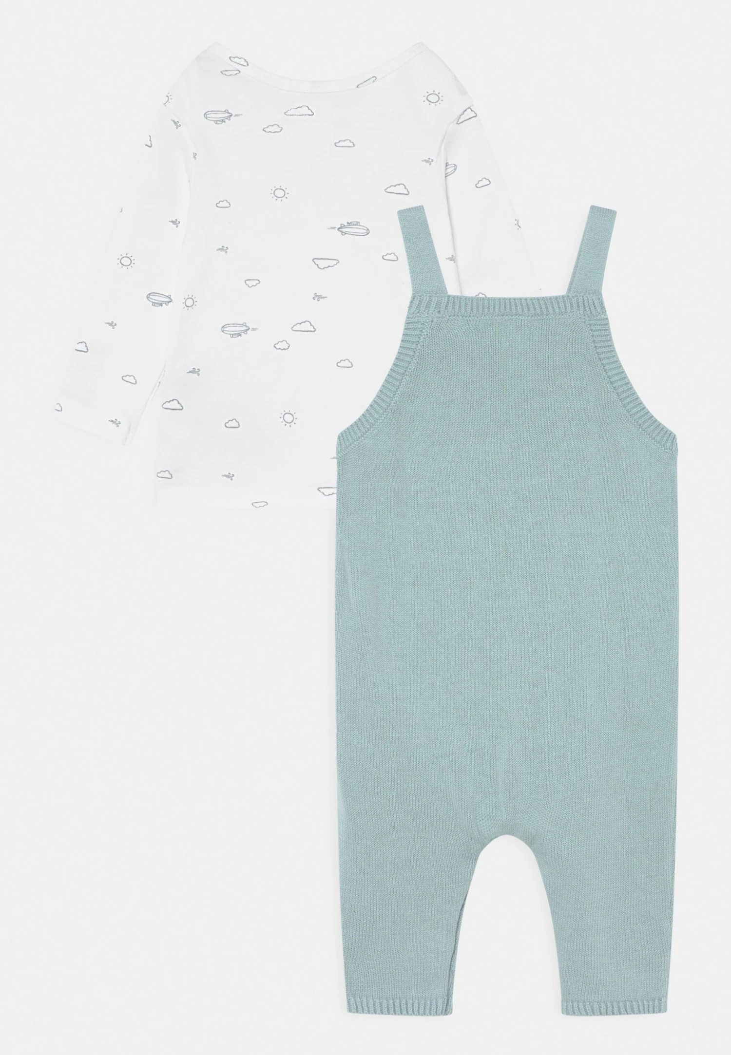 Carter's™ Overall Unisex Set - Dungarees - Blue/Off-White 4 Carter's™ Overall Unisex Set - Dungarees - Blue/Off-White - Image 2