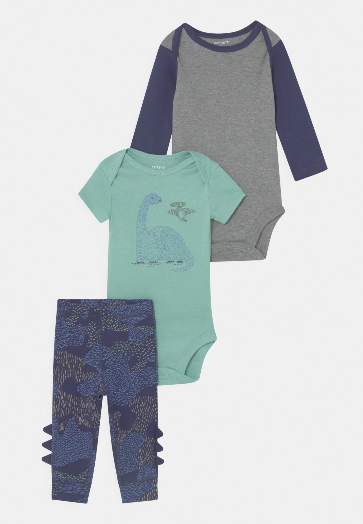 Carter's™ Little Character Dinosaur Set - Print T-Shirt - Grey/Green